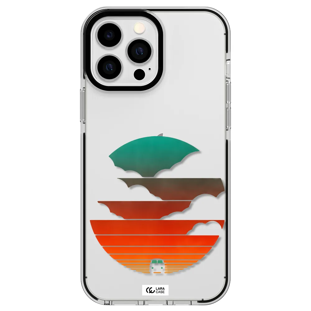 a logo of a boat Apple iPhone 13 Pro Max impact black border Case