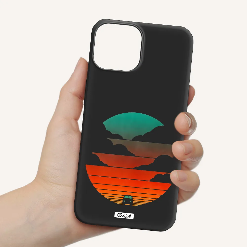 a logo of a boat Apple iPhone 13 Silicone black Case