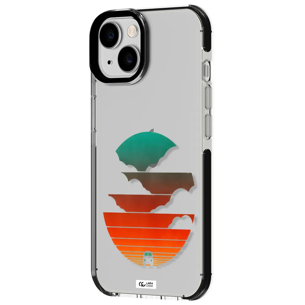 a logo of a boat Apple iPhone 14 impact black border Case