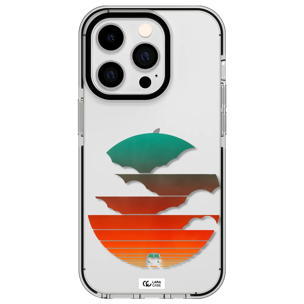 a logo of a boat Apple iPhone 14 pro impact black border Case