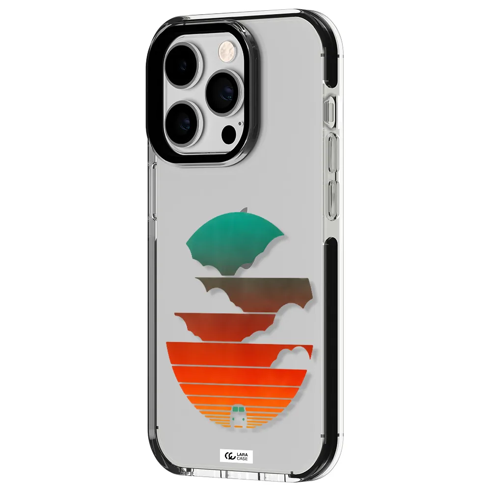 a logo of a boat Apple iPhone 14 pro impact black border Case