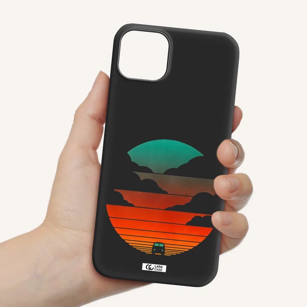 a logo of a boat Apple iPhone 14 Silicone black Case