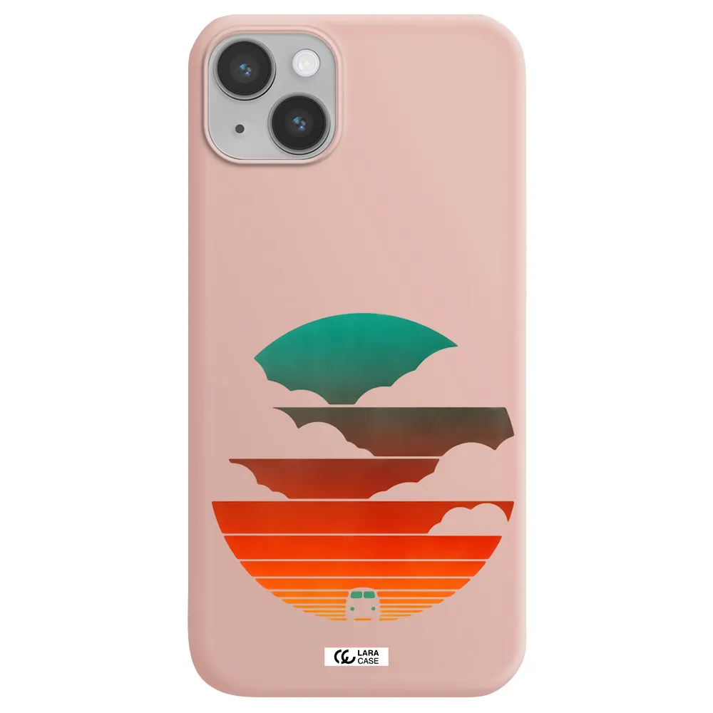 a logo of a boat Apple iPhone 14 Silicone pastel pink Case