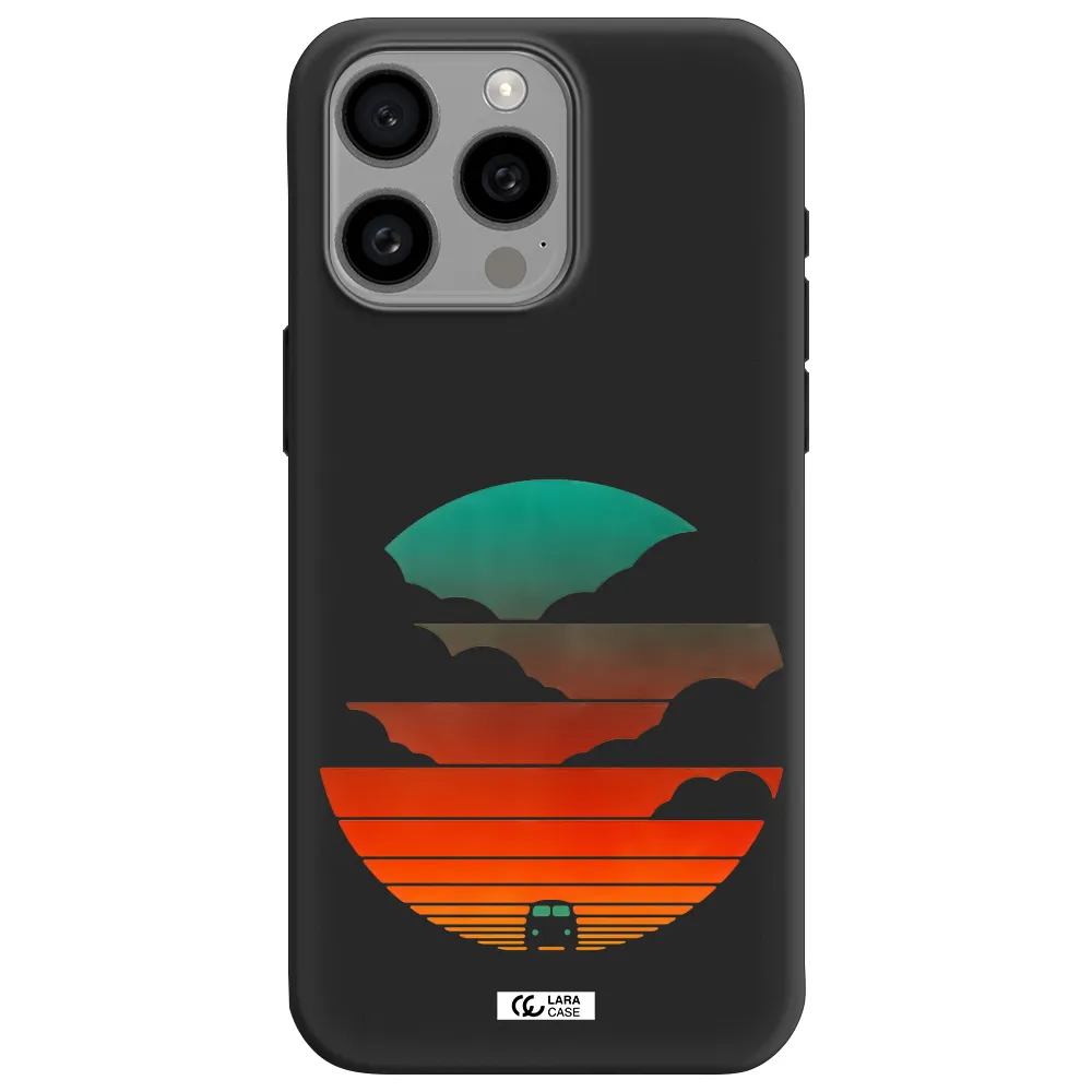 a logo of a boat Apple Iphone 15 Pro max Silicone black Case