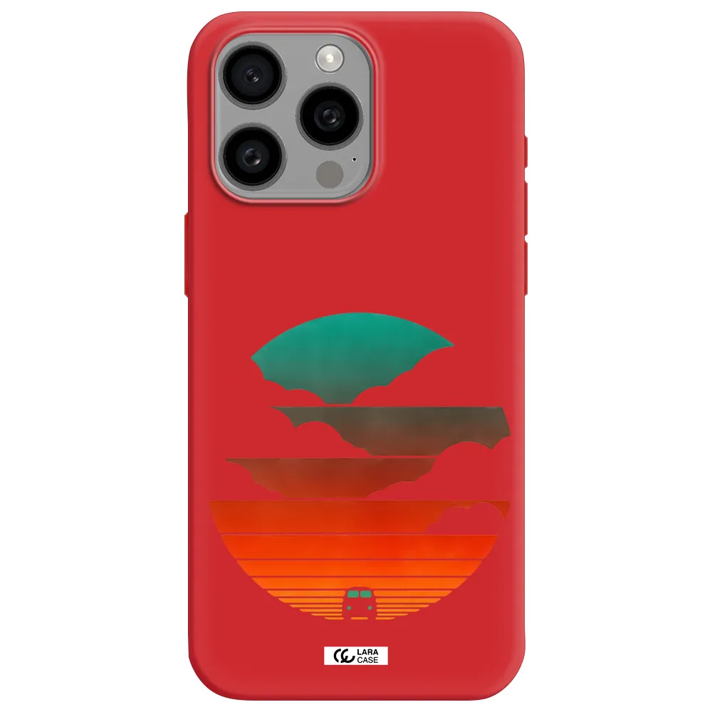 A Logo Of A Boat Apple Iphone 15 Pro Max Silicone Imperial Red Case