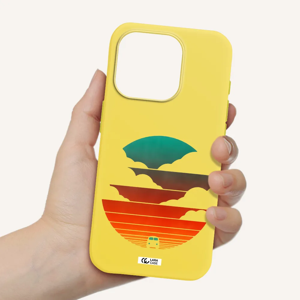 A Logo Of A Boat Apple Iphone 15 Pro Silicone Canary Yellow Case