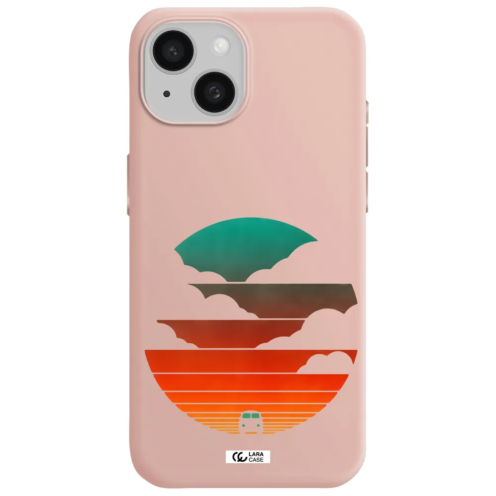 A Logo Of A Boat Apple Iphone 15 Silicone Pastel Pink Case