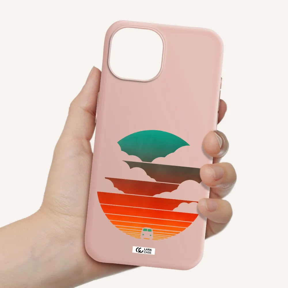 A Logo Of A Boat Apple Iphone 15 Silicone Pastel Pink Case