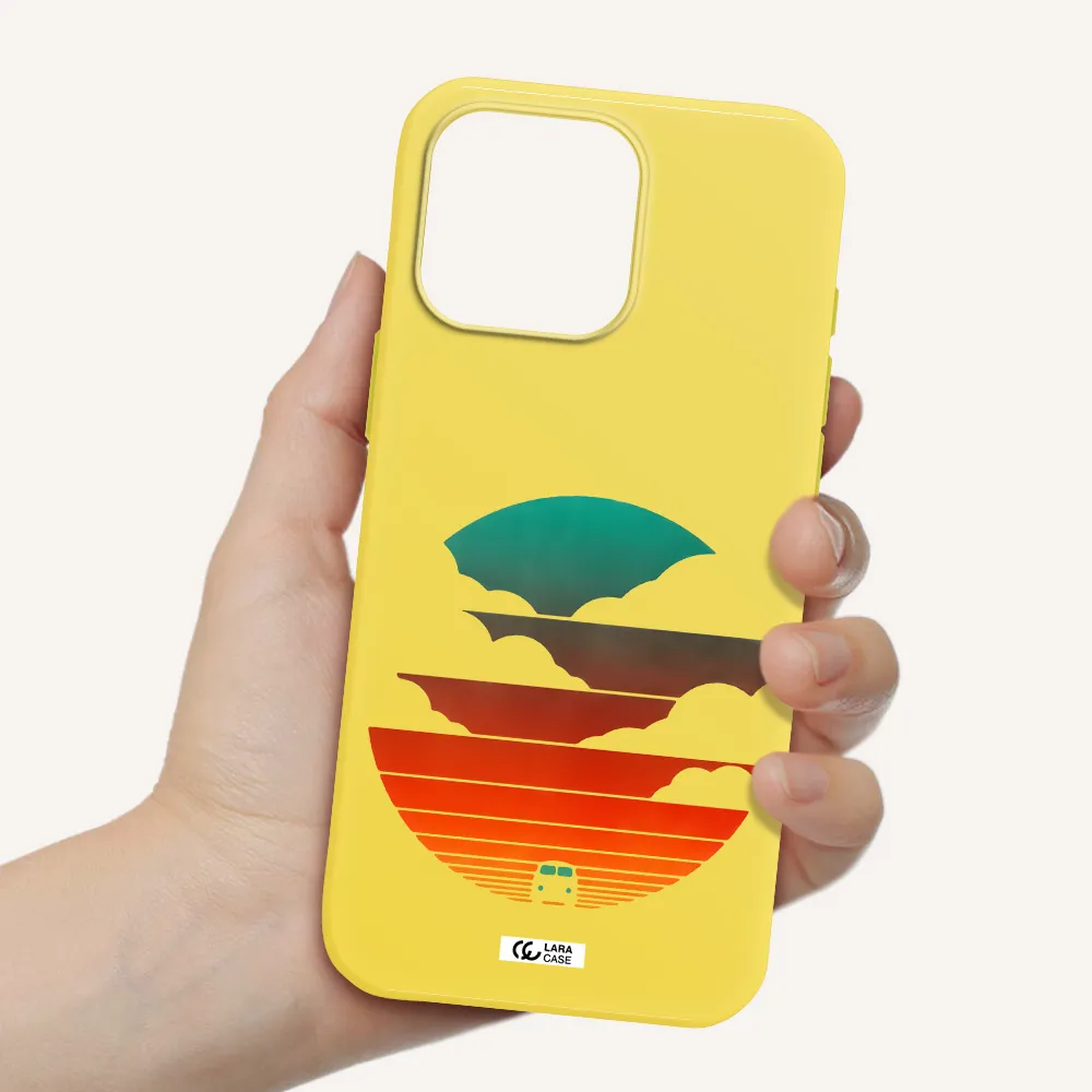 A Logo Of A Boat Apple Iphone 16 Pro Max Silicone Canary Yellow Case