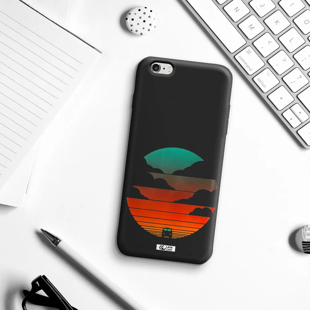 a logo of a boat Apple iPhone 6 plus Silicone black Case
