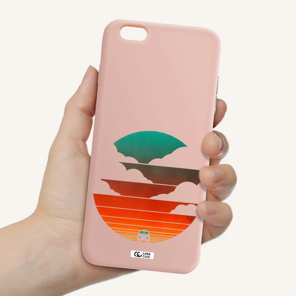 a logo of a boat Apple iPhone 6 plus Silicone pastel pink Case