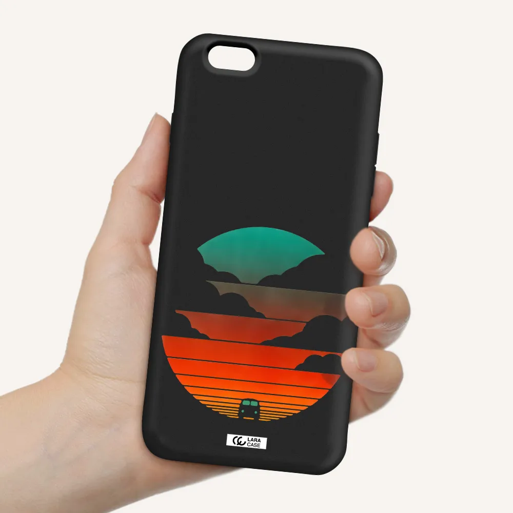 a logo of a boat Apple iPhone 6 s plus Silicone black Case