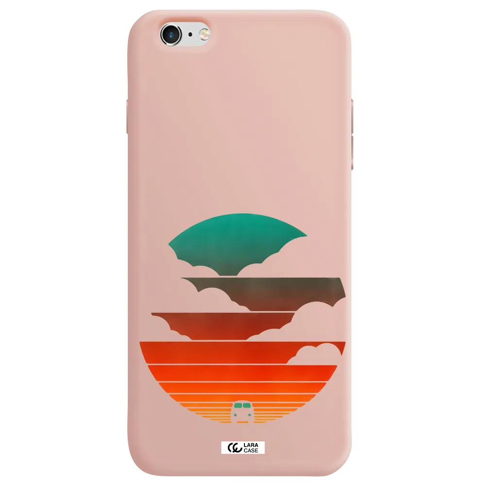 a logo of a boat Apple iPhone 6 s plus Silicone pastel pink Case