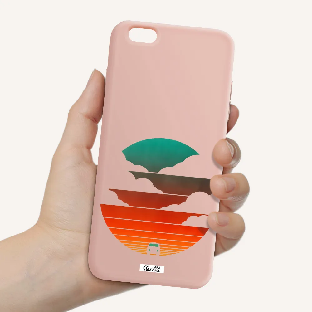 a logo of a boat Apple iPhone 6 s plus Silicone pastel pink Case