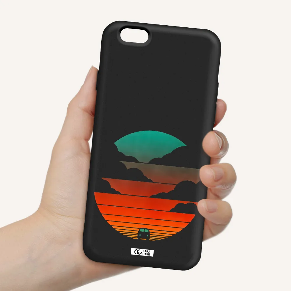 a logo of a boat Apple iPhone 6 Silicone black Case