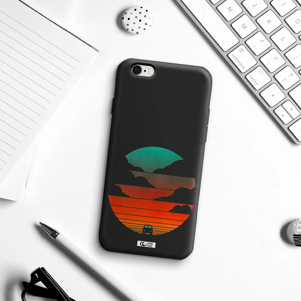 a logo of a boat Apple iPhone 6 Silicone black Case