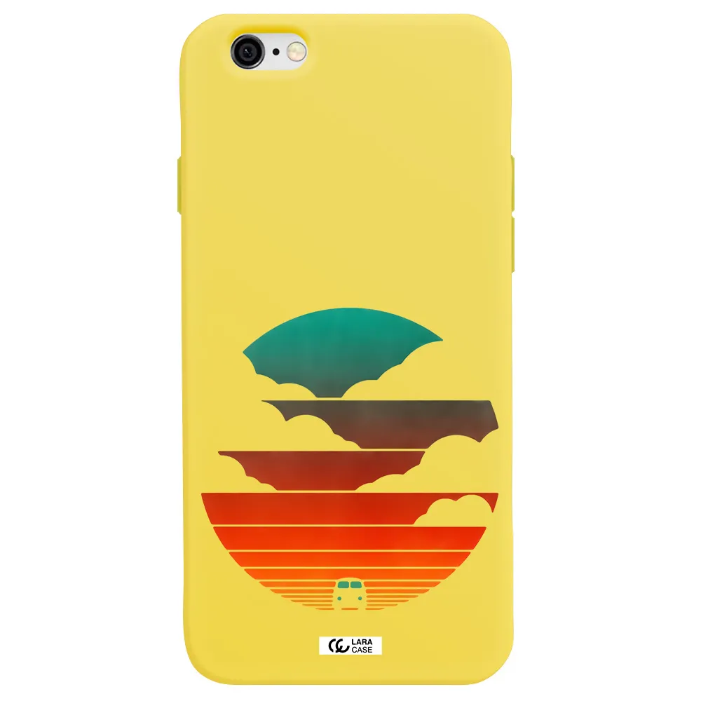 a logo of a boat Apple iPhone 6 Silicone canary yellow Case