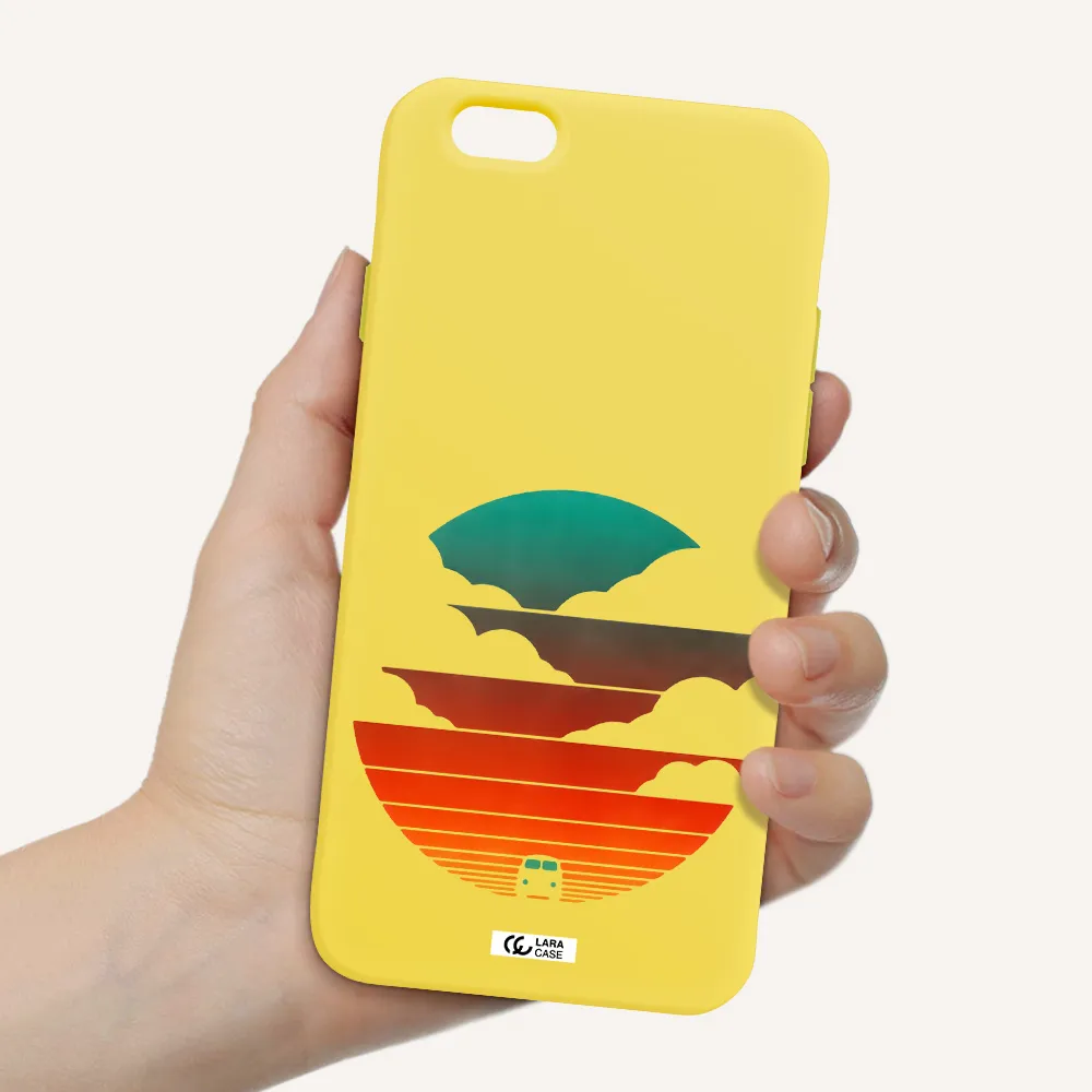 a logo of a boat Apple iPhone 6 Silicone canary yellow Case