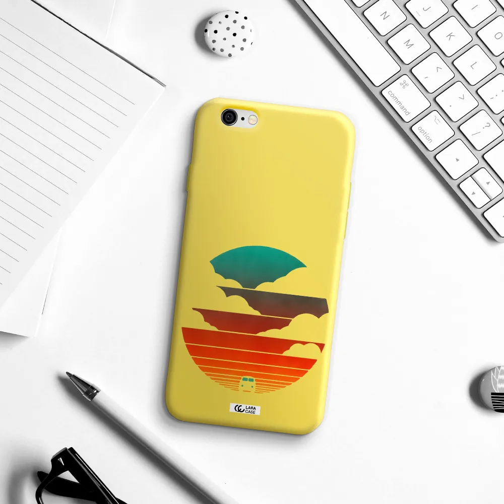 a logo of a boat Apple iPhone 6 Silicone canary yellow Case