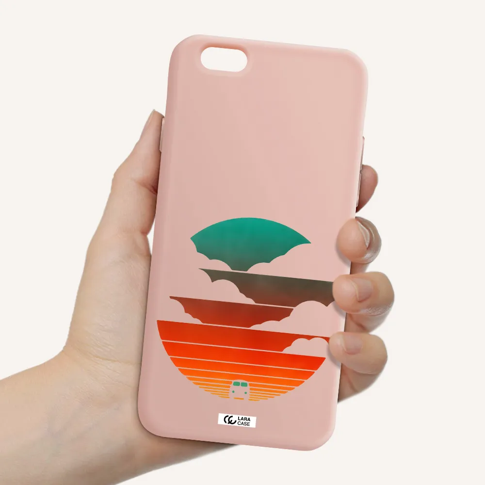 a logo of a boat Apple iPhone 6 Silicone pastel pink Case