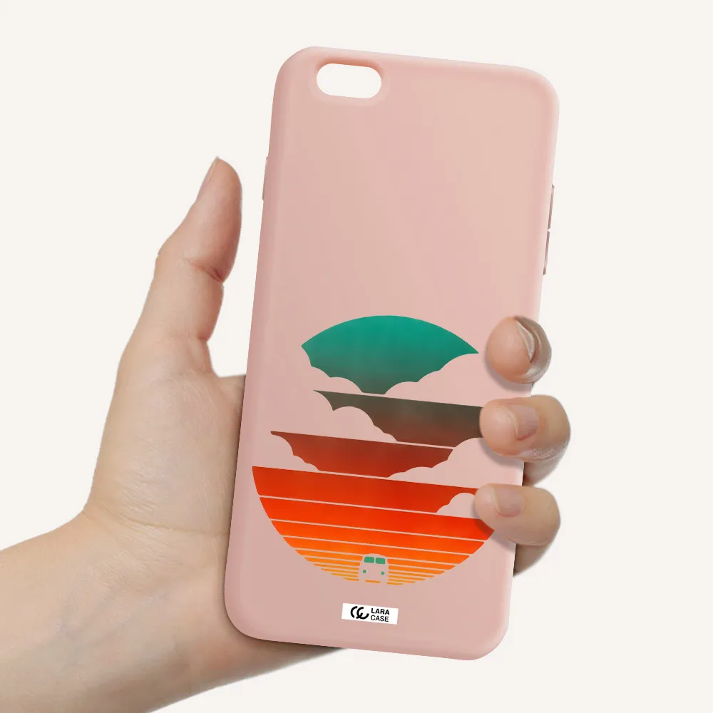 a logo of a boat Apple iPhone 6S Silicone pastel pink Case