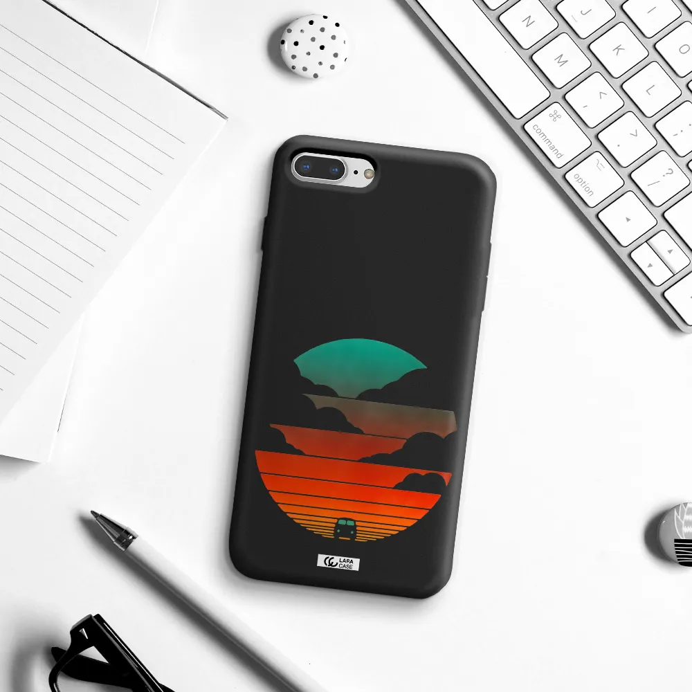 a logo of a boat Apple iPhone 7 plus Silicone black Case