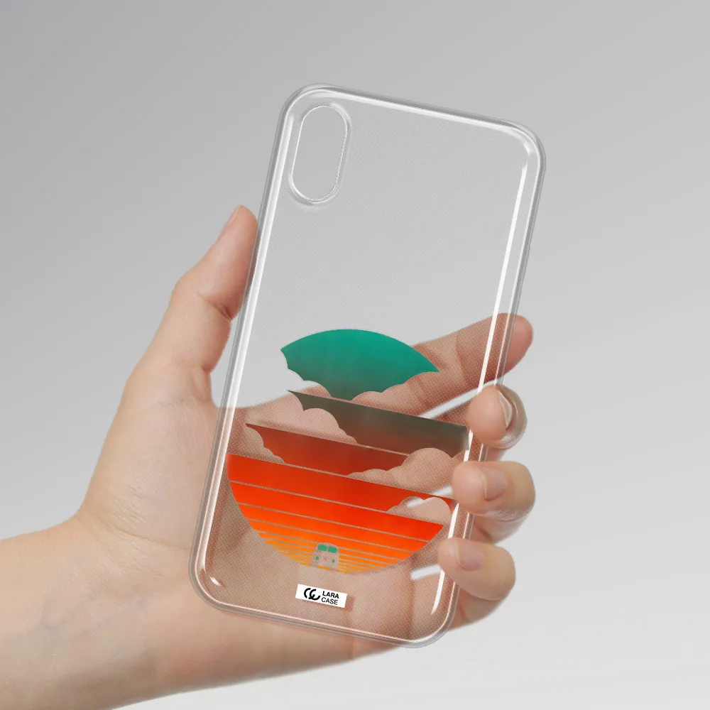 a logo of a boat Apple iPhone XS Clear TPU Case