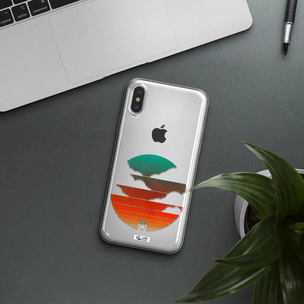 a logo of a boat Apple iPhone XS Clear TPU Case