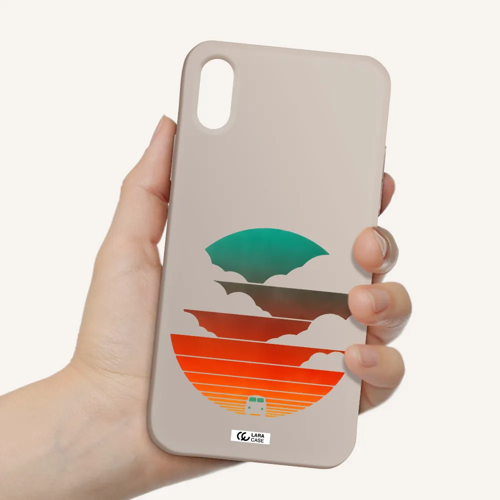 a logo of a boat Apple iPhone XS Silicone Stone Case