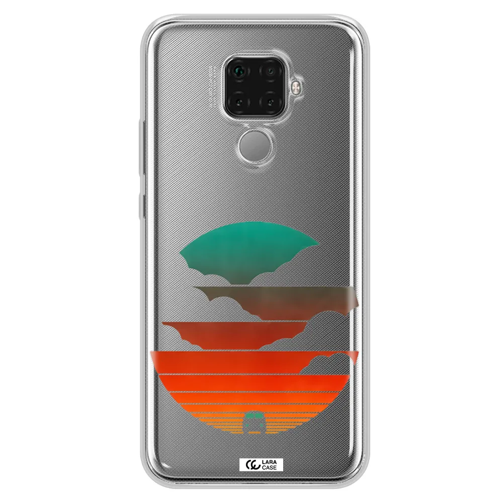 a logo of a boat Huawei Mate 30 Lite Clear TPU Case