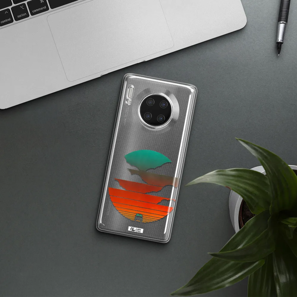 a logo of a boat Huawei Mate 30 Pro Clear TPU Case