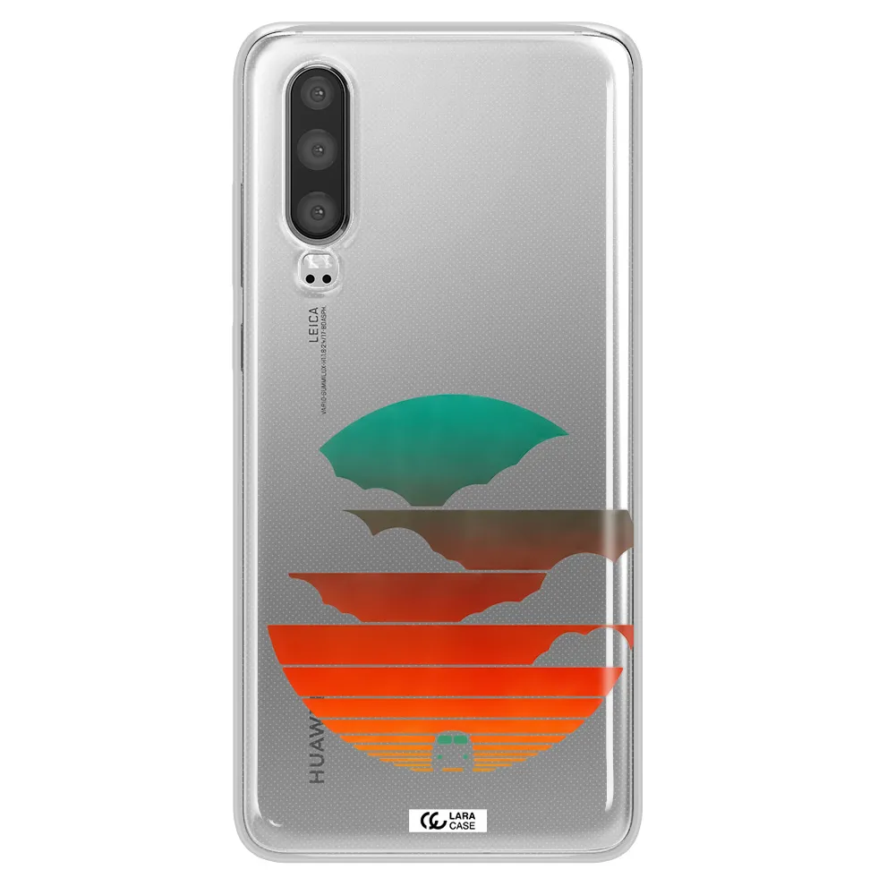 a logo of a boat Huawei P30 Clear TPU Case
