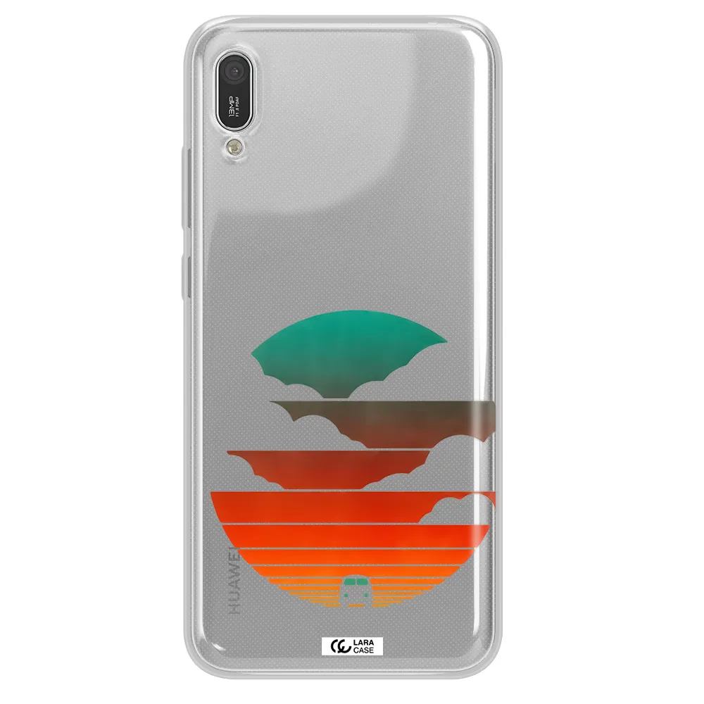 a logo of a boat Huawei Y6 Pro 2019 Clear TPU Case
