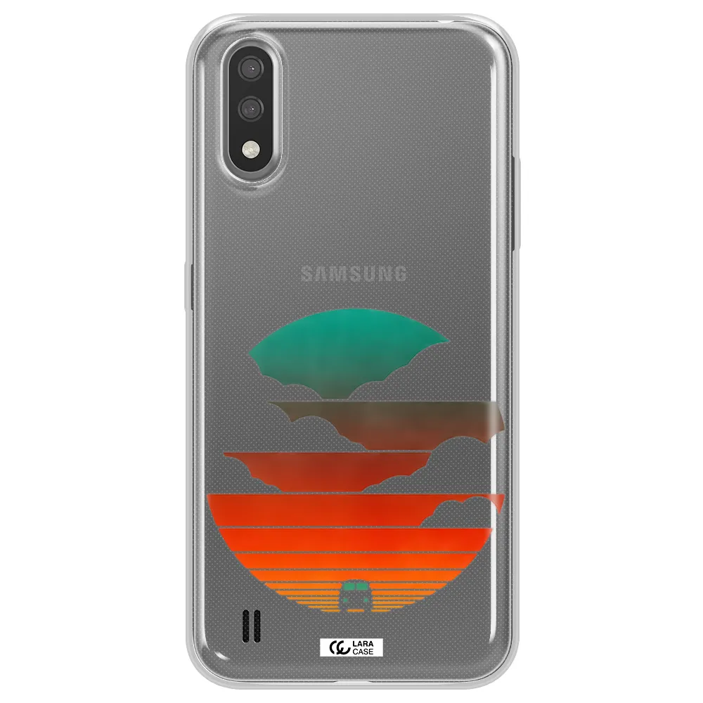 a logo of a boat Samsung A01 Clear TPU Case