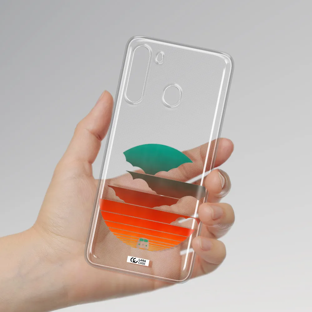 a logo of a boat Samsung A21 Clear TPU Case