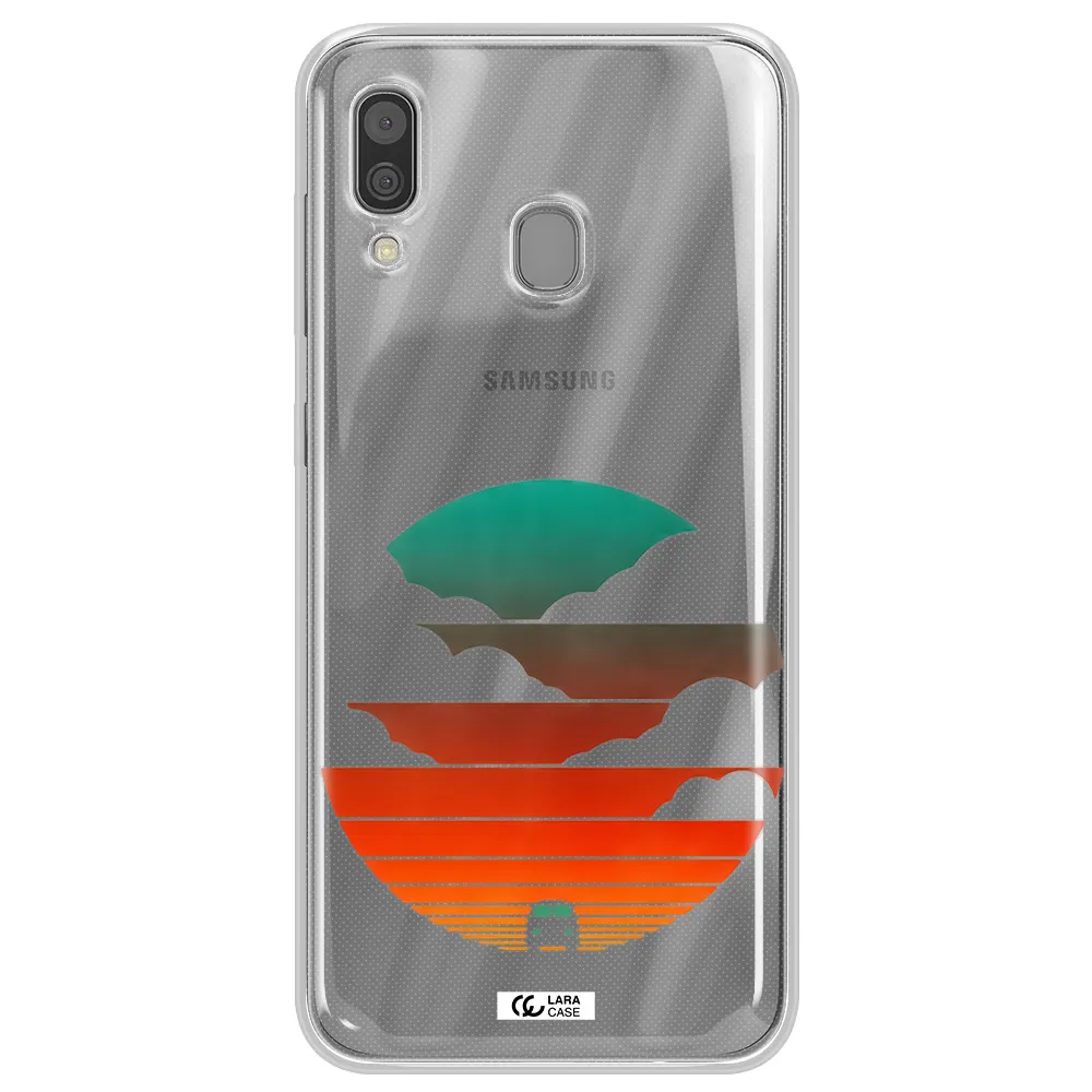 a logo of a boat Samsung A30 Clear TPU Case
