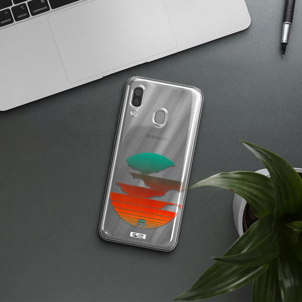 a logo of a boat Samsung A30 Clear TPU Case