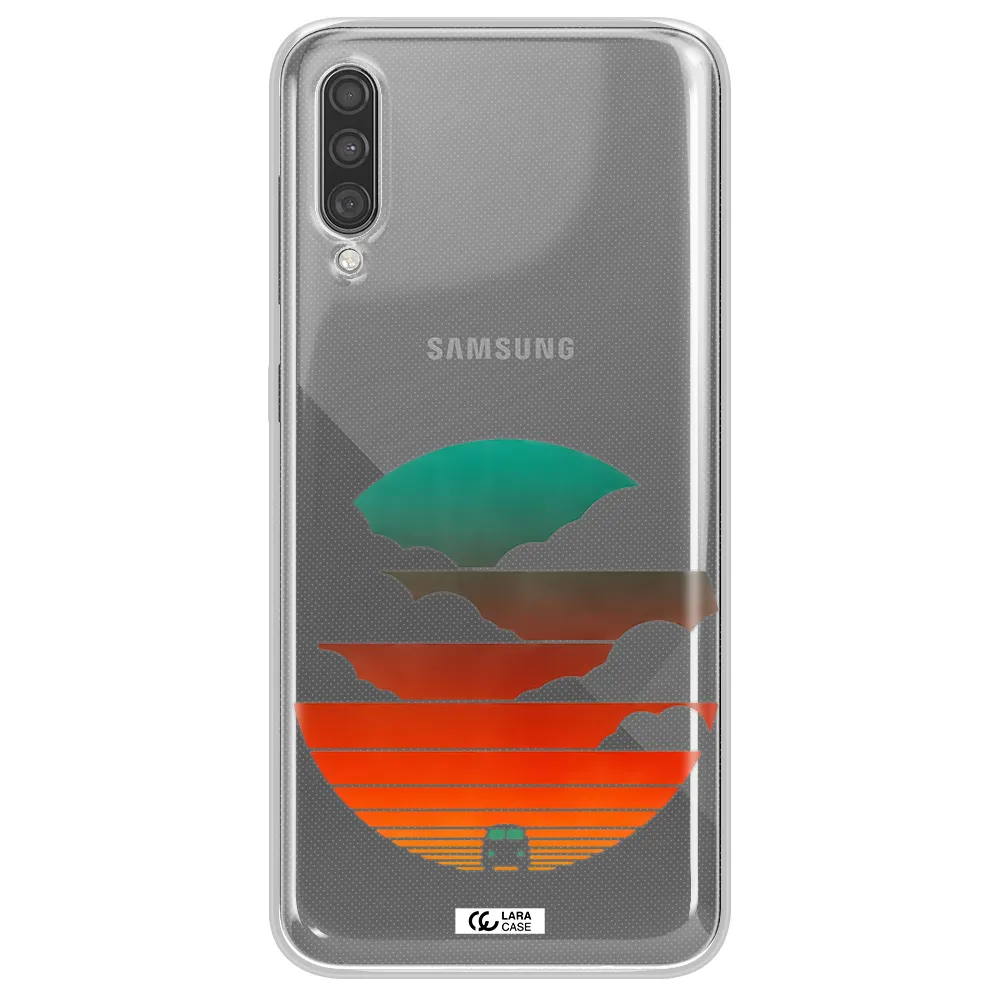 a logo of a boat Samsung A30S Clear TPU Case