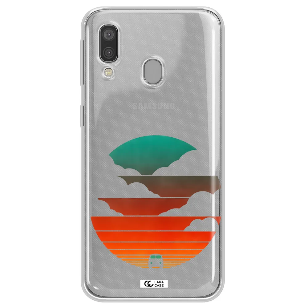 a logo of a boat Samsung A40 Clear TPU Case