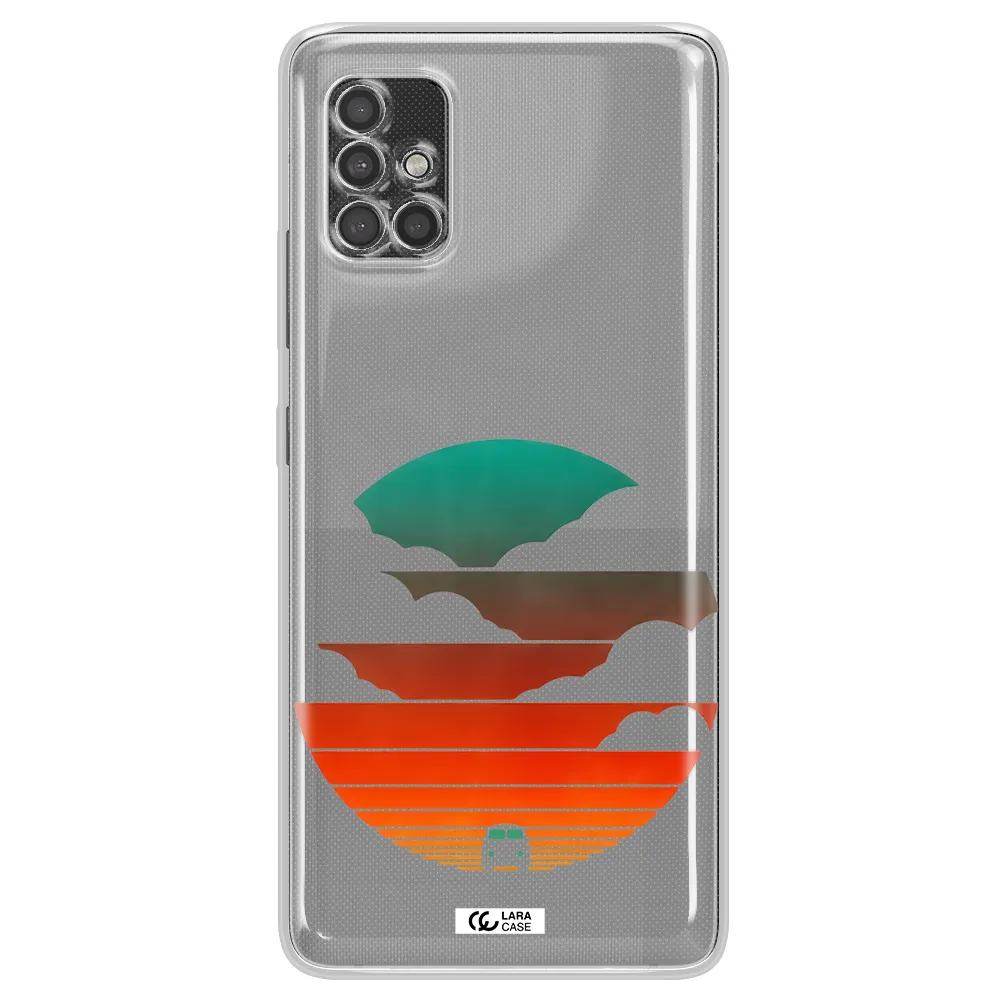 A Logo Of A Boat Samsung A40S Clear Tpu Case