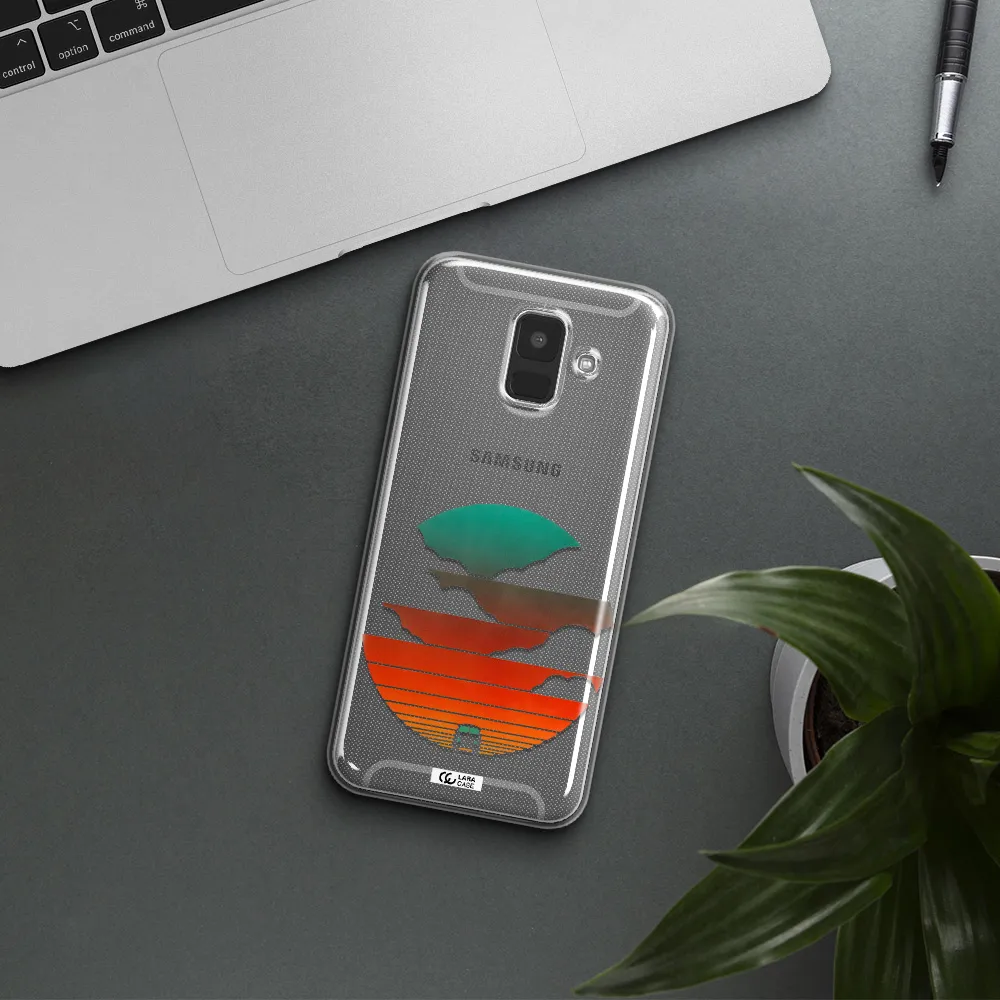 a logo of a boat Samsung A6 Clear TPU Case