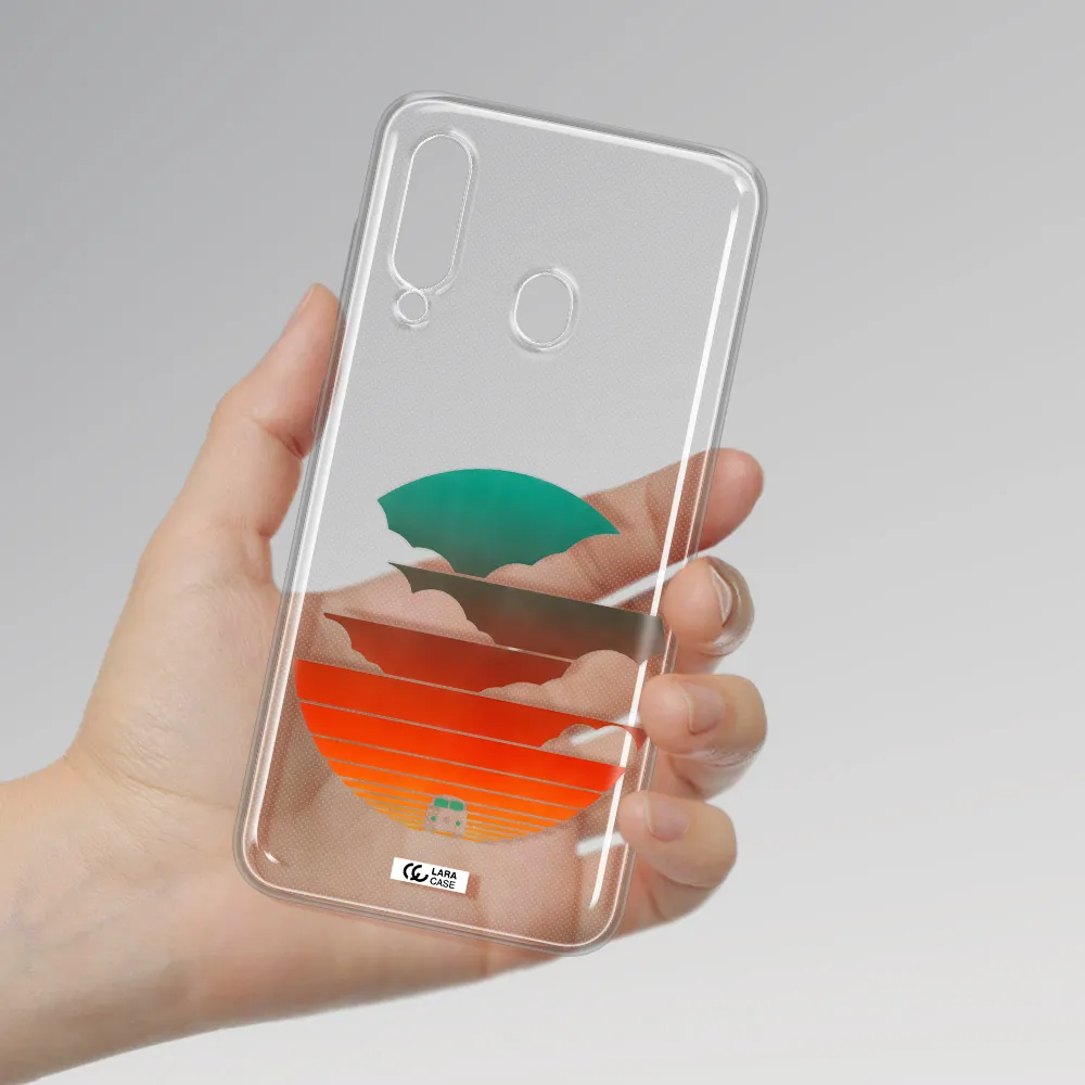 a logo of a boat Samsung A60 Clear TPU Case