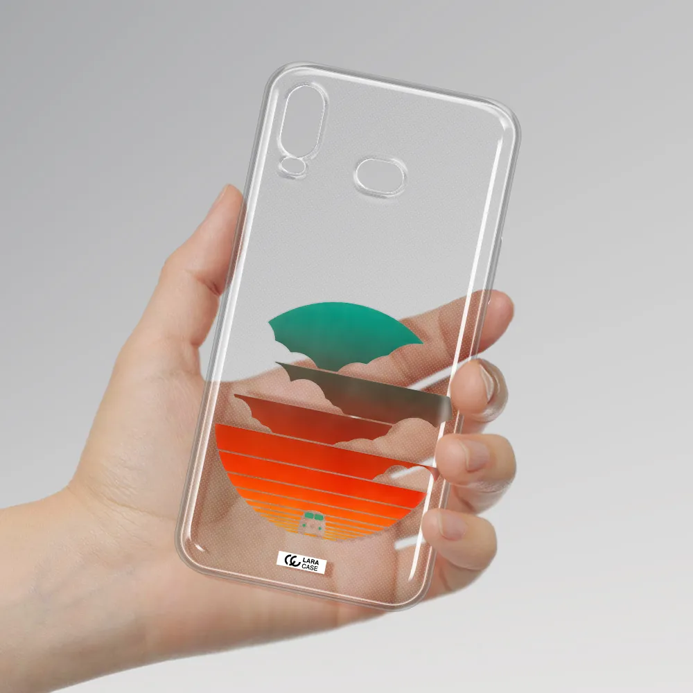 a logo of a boat Samsung A6S Clear TPU Case