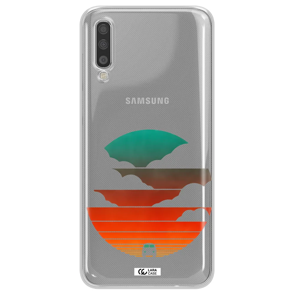 A Logo Of A Boat Samsung A70S Clear Tpu Case