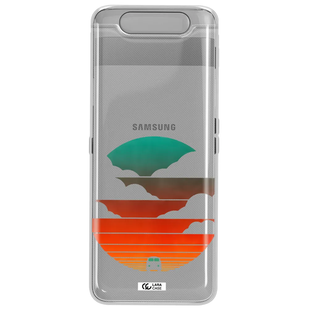 a logo of a boat Samsung A80 Clear TPU Case