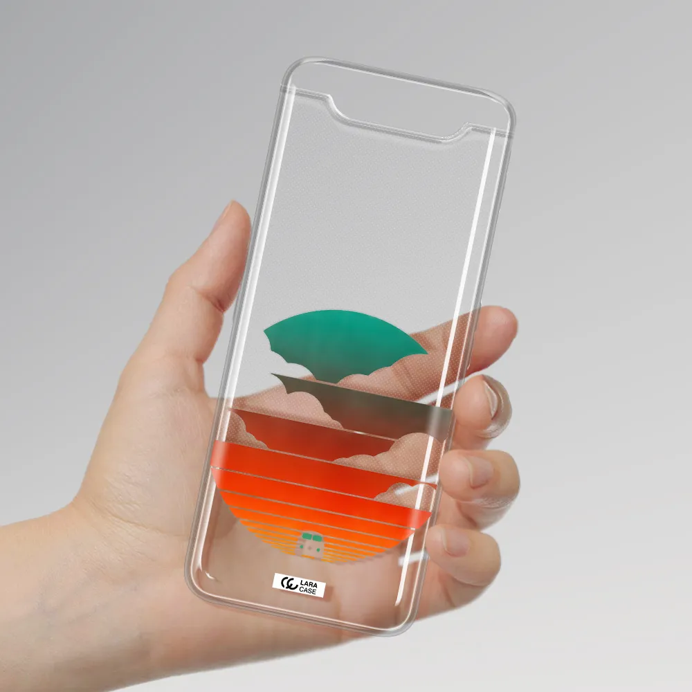 a logo of a boat Samsung A80 Clear TPU Case