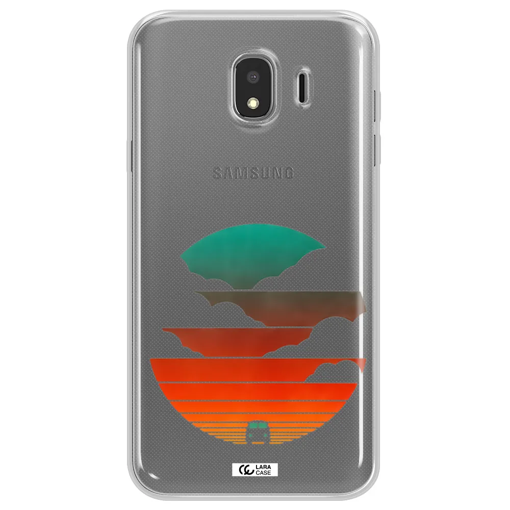 a logo of a boat Samsung J4 Clear TPU Case