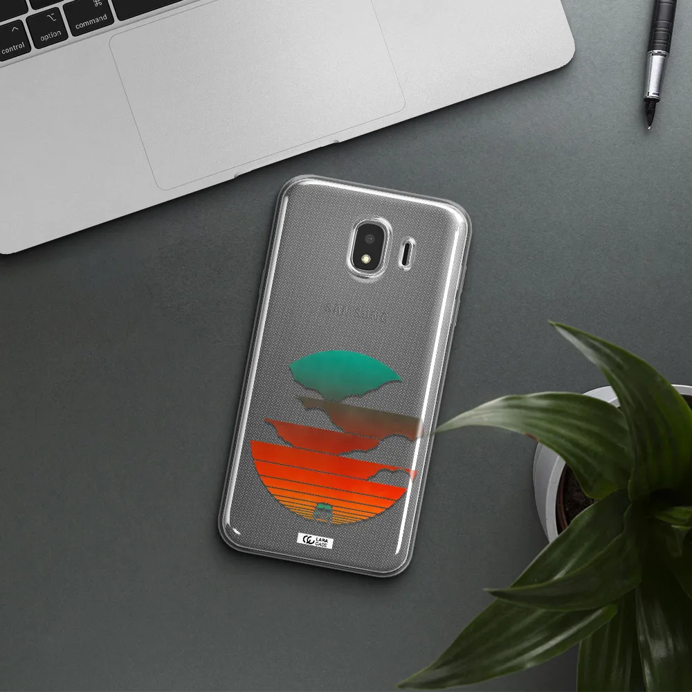 a logo of a boat Samsung J4 Clear TPU Case