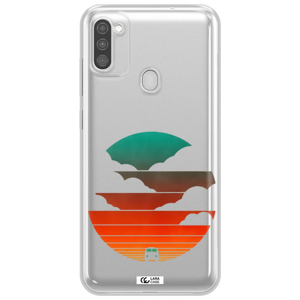 a logo of a boat Samsung M11 Clear TPU Case