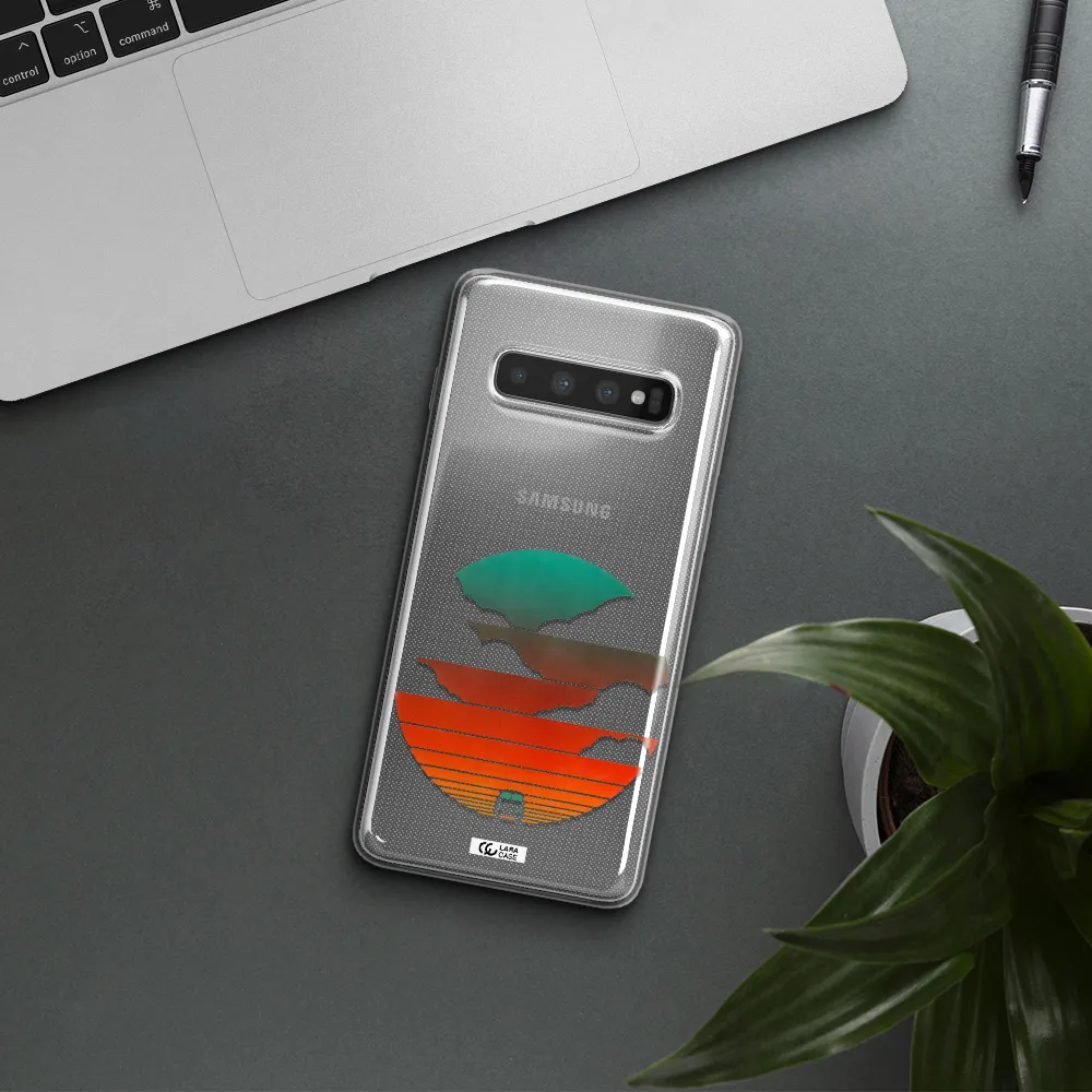 a logo of a boat Samsung S10 Plus Clear TPU Case